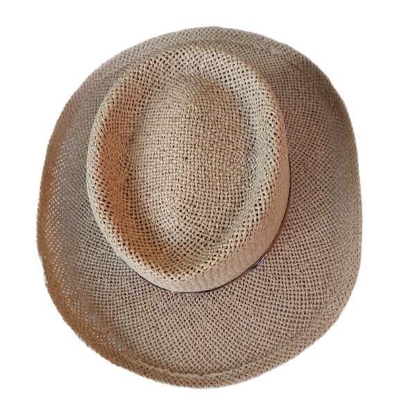 Coastal Cowgirl Hat Belt Sliver Eagle Details Summer Straw Head Diameter Size 22 - Picture 8 of 13